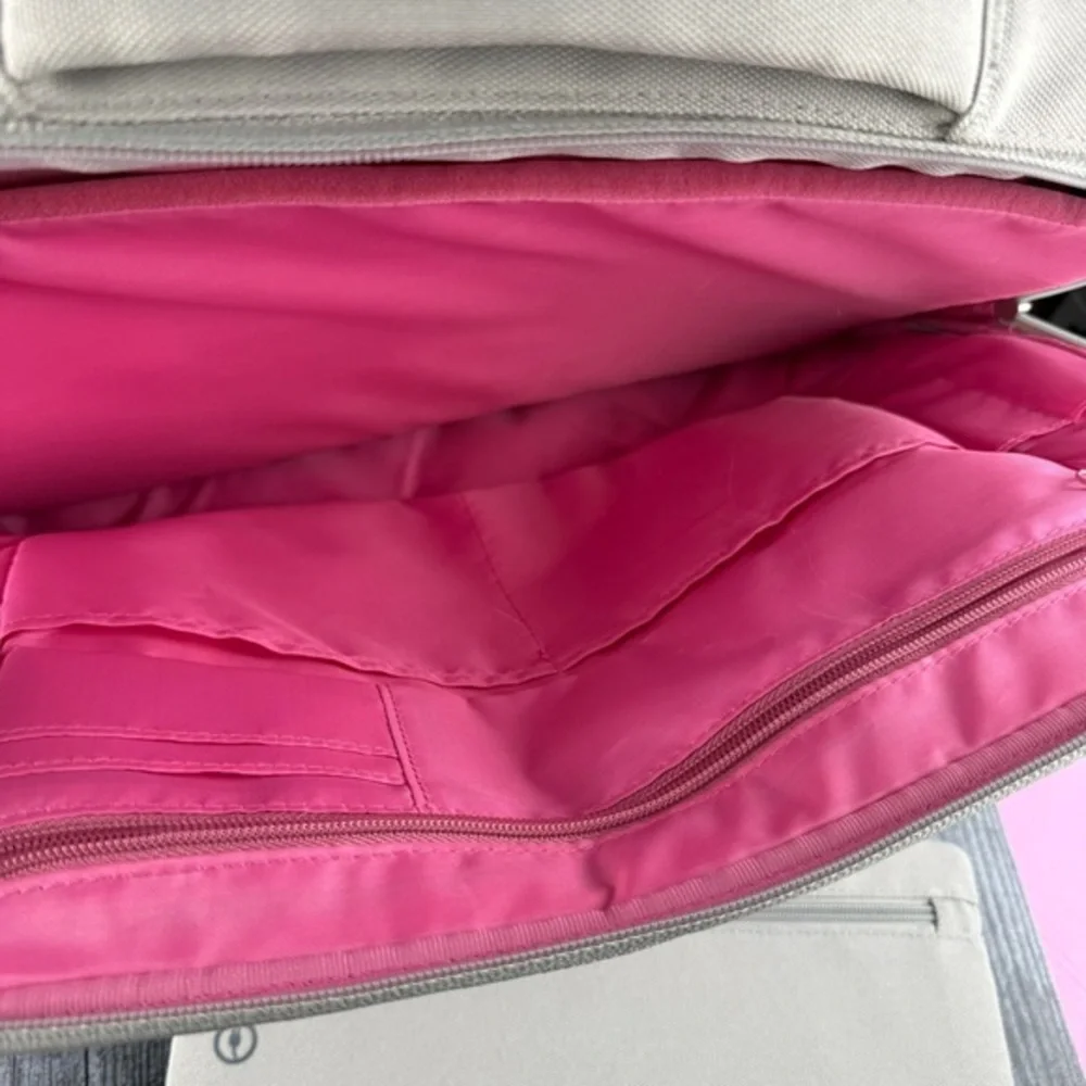 Belkin‎ Laptop Shoulder Bag Messenger Bag Gray Pink Accents Cute Design15